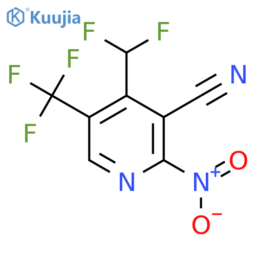 3-Cyano-4-(difluoromethyl)-2-nitro-5-(trifluoromethyl)pyridine structure