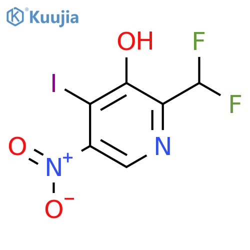 2-(Difluoromethyl)-3-hydroxy-4-iodo-5-nitropyridine structure