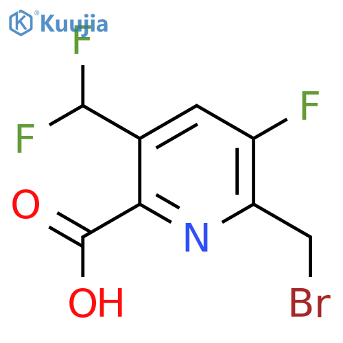 2-(Bromomethyl)-5-(difluoromethyl)-3-fluoropyridine-6-carboxylic acid structure