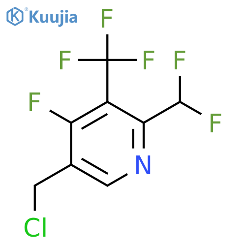 5-(Chloromethyl)-2-(difluoromethyl)-4-fluoro-3-(trifluoromethyl)pyridine structure