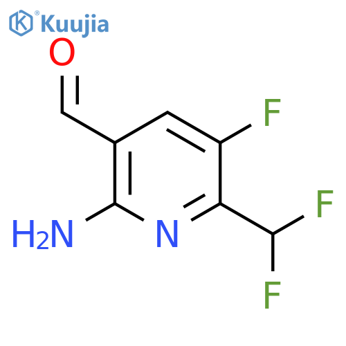 2-Amino-6-(difluoromethyl)-5-fluoropyridine-3-carboxaldehyde structure
