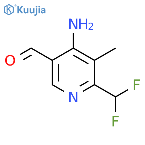 4-Amino-2-(difluoromethyl)-3-methylpyridine-5-carboxaldehyde structure
