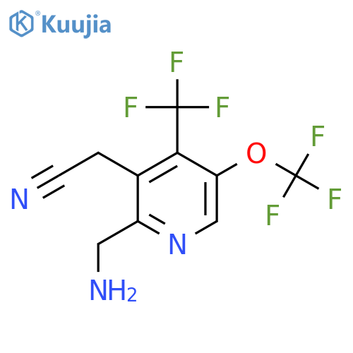 2-(Aminomethyl)-5-(trifluoromethoxy)-4-(trifluoromethyl)pyridine-3-acetonitrile structure