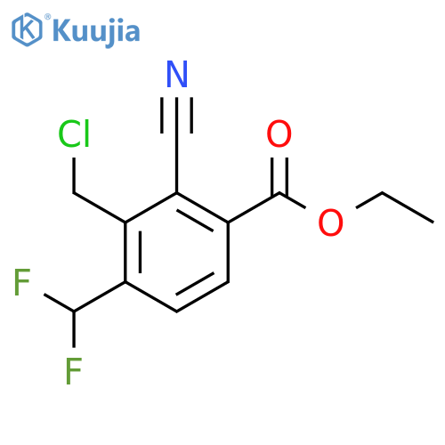 Ethyl 3-chloromethyl-2-cyano-4-(difluoromethyl)benzoate structure