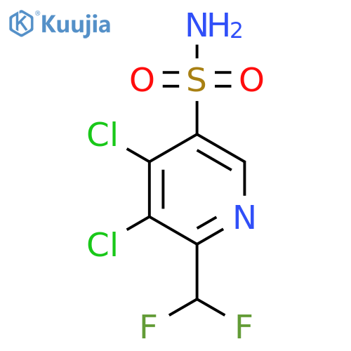 3,4-Dichloro-2-(difluoromethyl)pyridine-5-sulfonamide structure