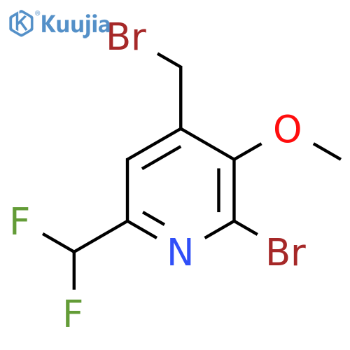 2-Bromo-4-(bromomethyl)-6-(difluoromethyl)-3-methoxypyridine structure