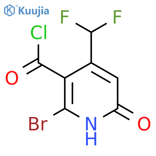 2-Bromo-4-(difluoromethyl)-6-hydroxypyridine-3-carbonyl chloride structure