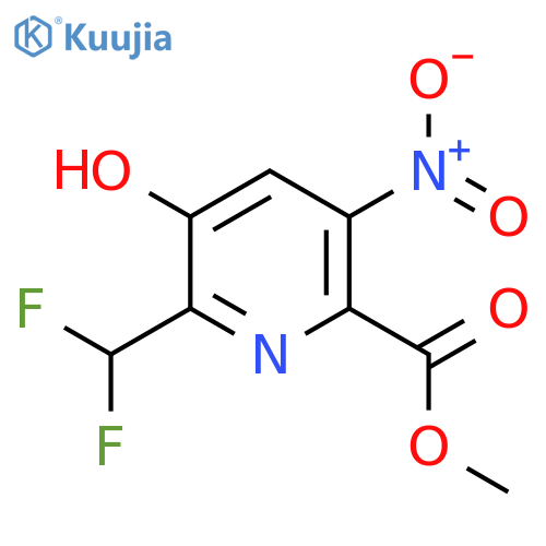 Methyl 2-(difluoromethyl)-3-hydroxy-5-nitropyridine-6-carboxylate structure
