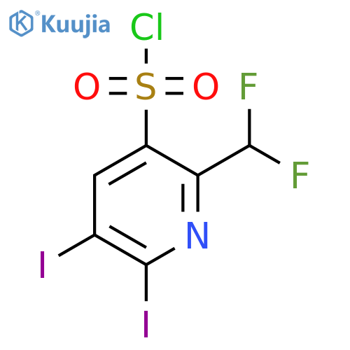 6-(Difluoromethyl)-2,3-diiodopyridine-5-sulfonyl chloride structure