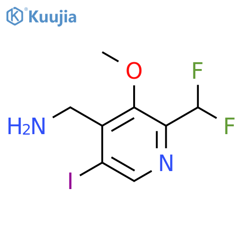 4-(Aminomethyl)-2-(difluoromethyl)-5-iodo-3-methoxypyridine structure