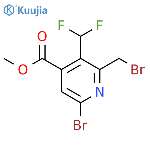 Methyl 6-bromo-2-(bromomethyl)-3-(difluoromethyl)pyridine-4-carboxylate structure