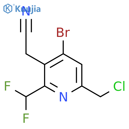 4-Bromo-6-(chloromethyl)-2-(difluoromethyl)pyridine-3-acetonitrile structure