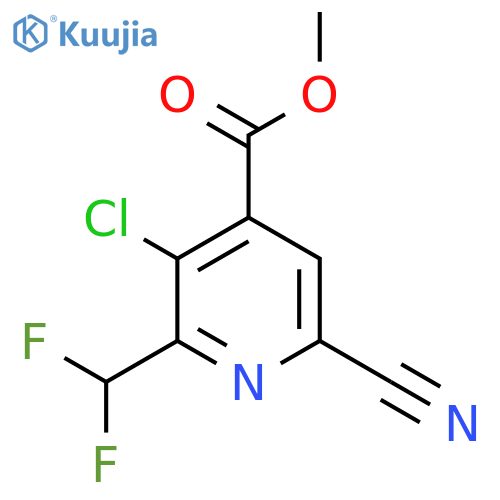 Methyl 3-chloro-6-cyano-2-(difluoromethyl)pyridine-4-carboxylate structure