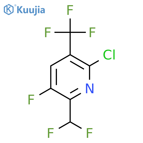 2-Chloro-6-(difluoromethyl)-5-fluoro-3-(trifluoromethyl)pyridine structure
