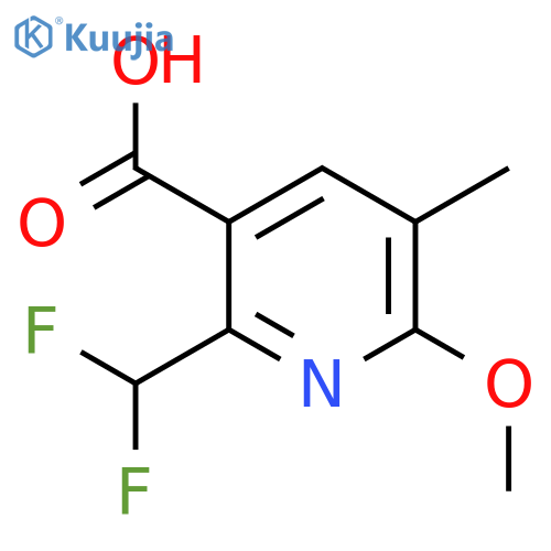 2-(Difluoromethyl)-6-methoxy-5-methylpyridine-3-carboxylic acid structure