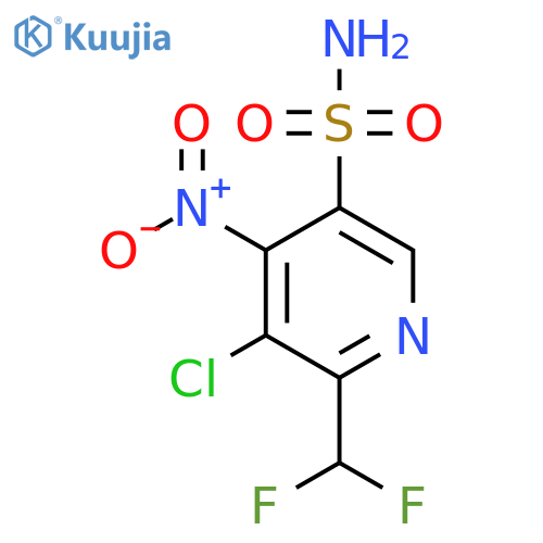 3-Chloro-2-(difluoromethyl)-4-nitropyridine-5-sulfonamide structure
