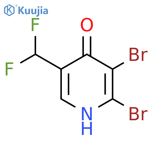 2,3-Dibromo-5-(difluoromethyl)-4-hydroxypyridine structure