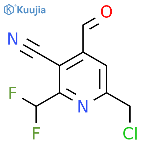 6-(Chloromethyl)-3-cyano-2-(difluoromethyl)pyridine-4-carboxaldehyde structure