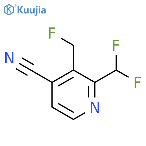 4-Cyano-2-(difluoromethyl)-3-(fluoromethyl)pyridine structure