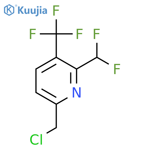 6-(Chloromethyl)-2-(difluoromethyl)-3-(trifluoromethyl)pyridine structure