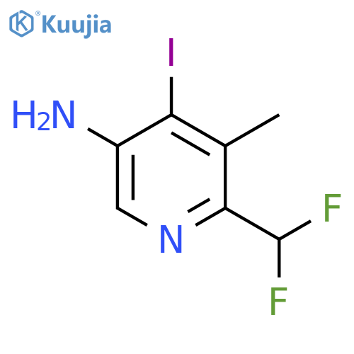 5-Amino-2-(difluoromethyl)-4-iodo-3-methylpyridine structure