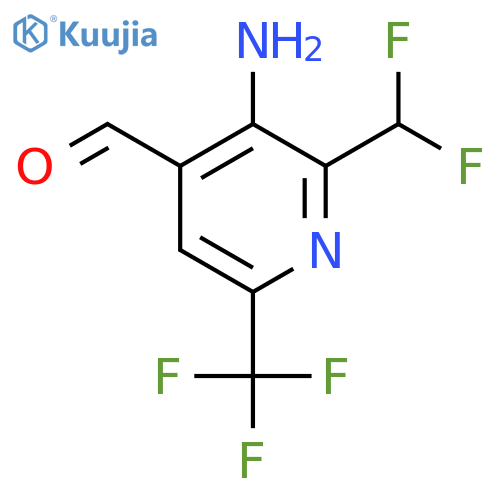 3-Amino-2-(difluoromethyl)-6-(trifluoromethyl)pyridine-4-carboxaldehyde structure