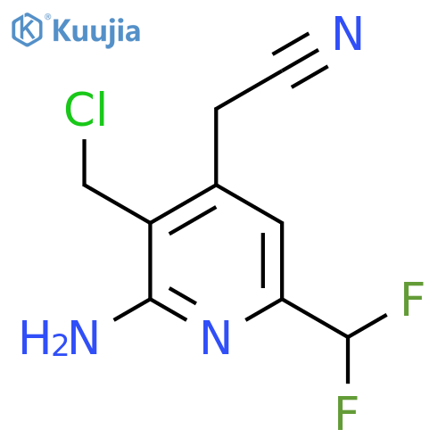 2-Amino-3-(chloromethyl)-6-(difluoromethyl)pyridine-4-acetonitrile structure