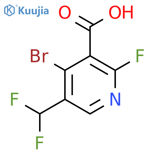 4-Bromo-5-(difluoromethyl)-2-fluoropyridine-3-carboxylic acid structure