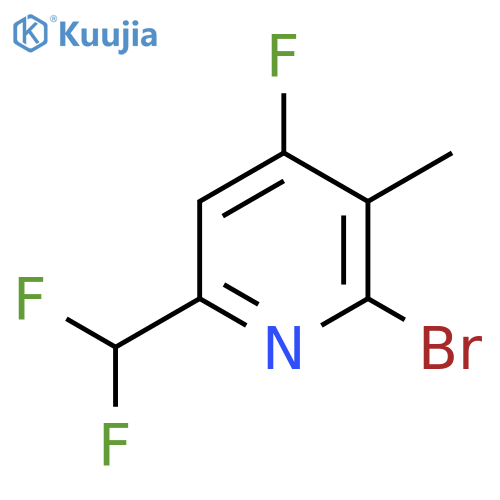 2-Bromo-6-(difluoromethyl)-4-fluoro-3-methylpyridine structure