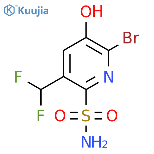 2-Bromo-5-(difluoromethyl)-3-hydroxypyridine-6-sulfonamide structure