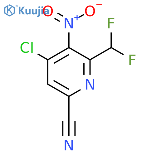 4-Chloro-6-cyano-2-(difluoromethyl)-3-nitropyridine structure