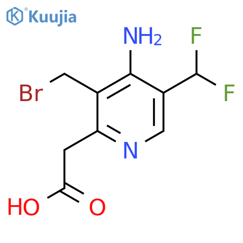 4-Amino-3-(bromomethyl)-5-(difluoromethyl)pyridine-2-acetic acid structure