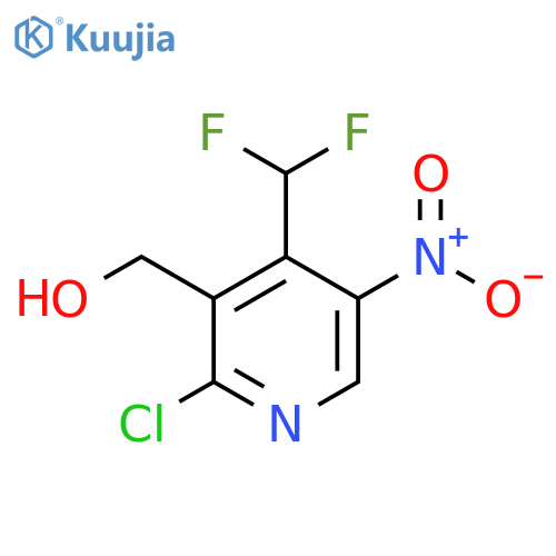 2-Chloro-4-(difluoromethyl)-5-nitropyridine-3-methanol structure