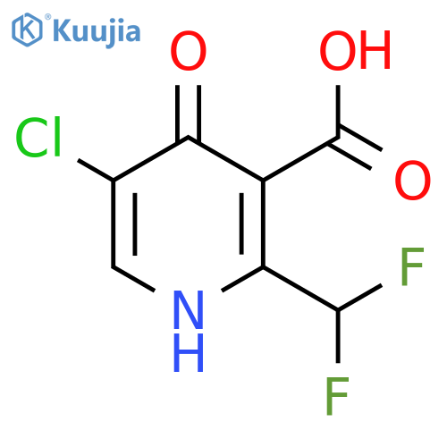 5-Chloro-2-(difluoromethyl)-4-hydroxypyridine-3-carboxylic acid structure