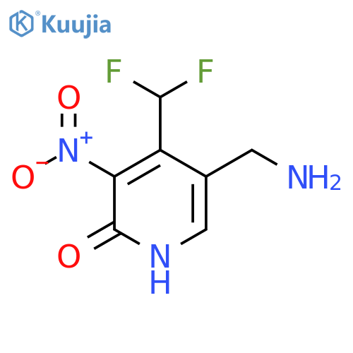 5-(Aminomethyl)-4-(difluoromethyl)-2-hydroxy-3-nitropyridine structure