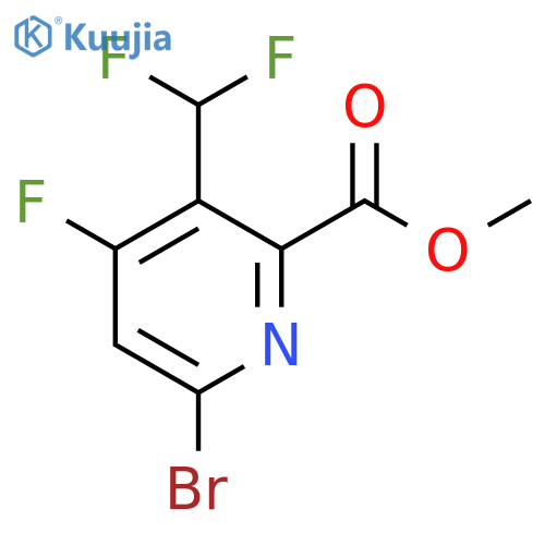 Methyl 6-bromo-3-(difluoromethyl)-4-fluoropyridine-2-carboxylate structure