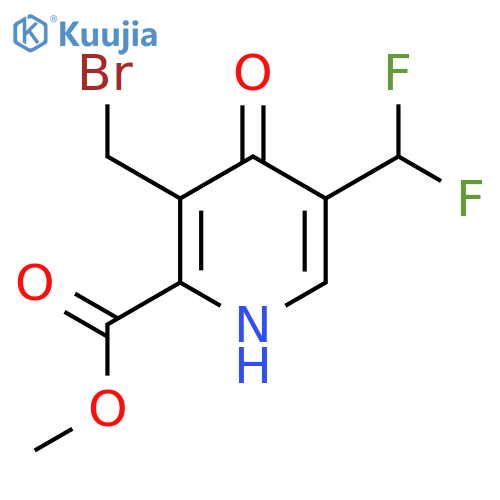 Methyl 3-(bromomethyl)-5-(difluoromethyl)-4-hydroxypyridine-2-carboxylate structure