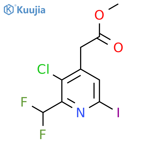 Methyl 3-chloro-2-(difluoromethyl)-6-iodopyridine-4-acetate structure