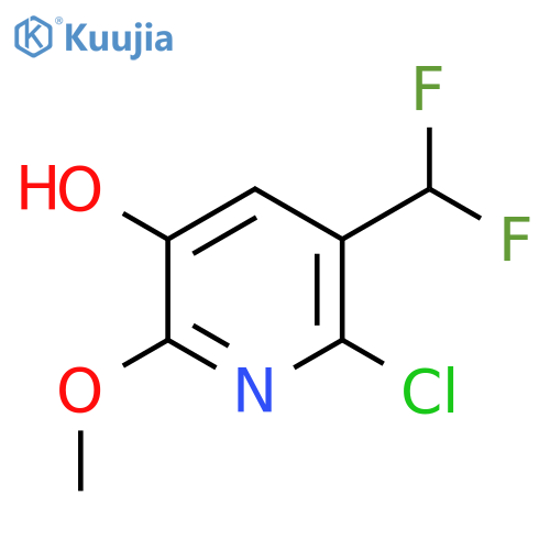 2-Chloro-3-(difluoromethyl)-5-hydroxy-6-methoxypyridine structure