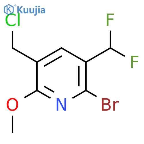 2-Bromo-5-(chloromethyl)-3-(difluoromethyl)-6-methoxypyridine structure