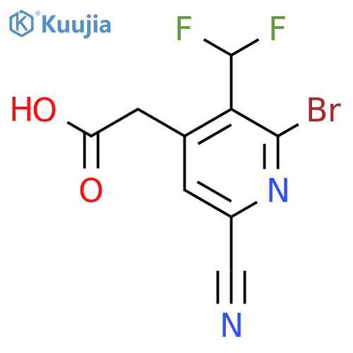 2-Bromo-6-cyano-3-(difluoromethyl)pyridine-4-acetic acid structure