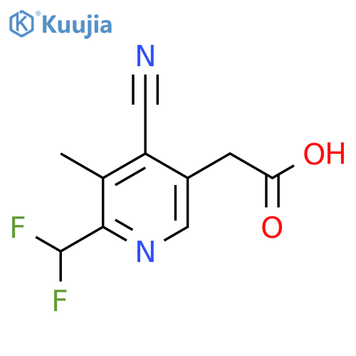 4-Cyano-2-(difluoromethyl)-3-methylpyridine-5-acetic acid structure