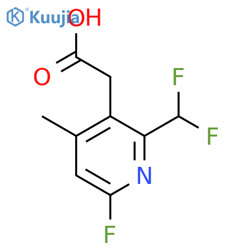 2-(Difluoromethyl)-6-fluoro-4-methylpyridine-3-acetic acid structure