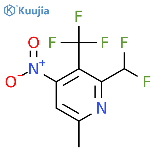 2-(Difluoromethyl)-6-methyl-4-nitro-3-(trifluoromethyl)pyridine structure