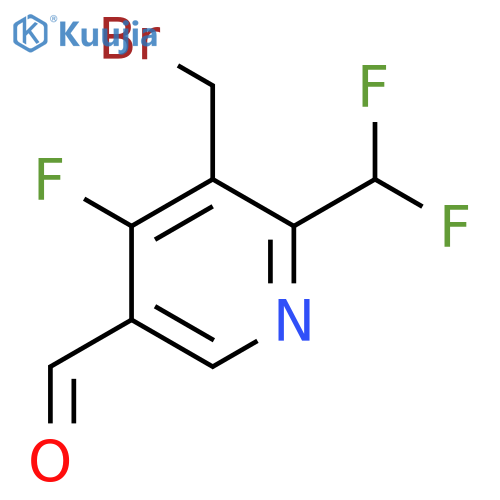 3-(Bromomethyl)-2-(difluoromethyl)-4-fluoropyridine-5-carboxaldehyde structure