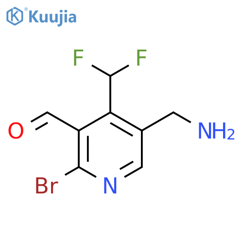 5-(Aminomethyl)-2-bromo-4-(difluoromethyl)pyridine-3-carboxaldehyde structure