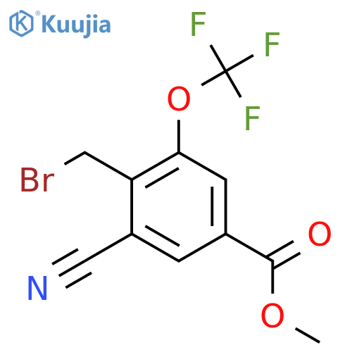 Methyl 4-bromomethyl-3-cyano-5-(trifluoromethoxy)benzoate structure