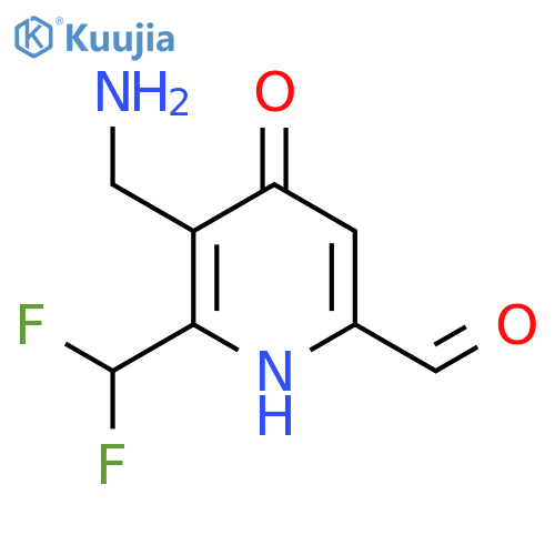 3-(Aminomethyl)-2-(difluoromethyl)-4-hydroxypyridine-6-carboxaldehyde structure