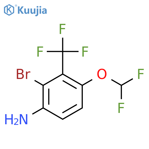 2-Bromo-4-difluoromethoxy-3-(trifluoromethyl)aniline structure