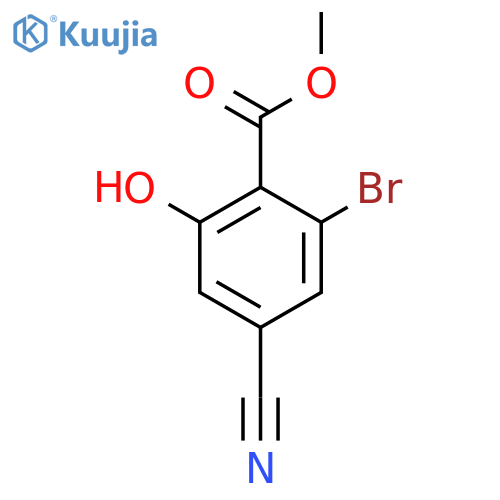 Methyl 2-bromo-4-cyano-6-hydroxybenzoate structure